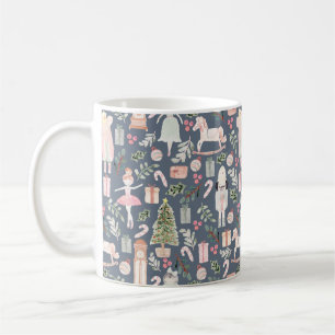 Den moderna vattenfärgen Nutcracker Kaffemugg