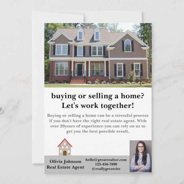 Den moderna verkliga Anpassningsbarna Gods Agent Tack Kort (Framsida)