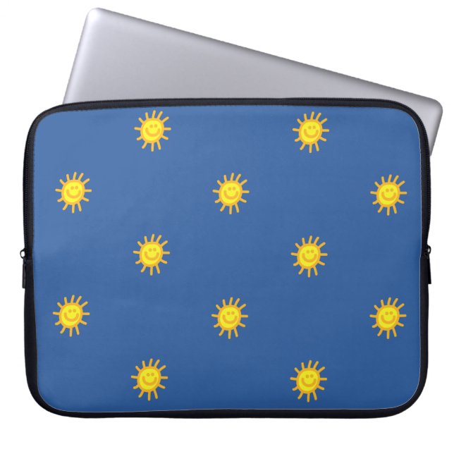 Den moderna versionen av Cute Lycklig Ansikte Suns Laptop Fodral (Framsidan)