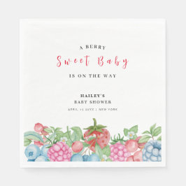 Den moderna Vilden Berry Sweet Baby Shower Pappersservett