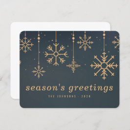 Den moderna vinterjulen i Snöflingor Julkort