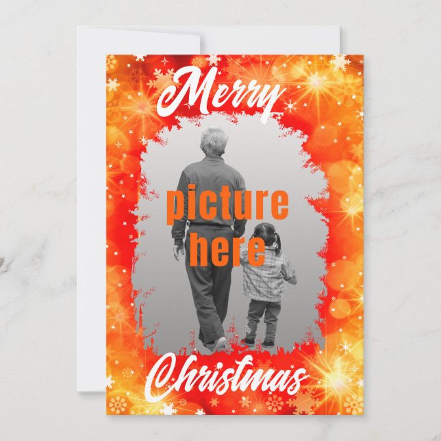 Den moderna vintersnöflingan God jul party Inbjudningar (Framsida)