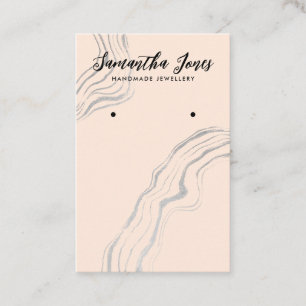 Den moderna Visningen för Rosa Silver Earrings Visitkort