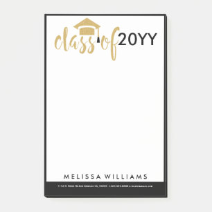 Den moderna vitsvarten & guld- glitter post-it block