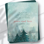 Den moderna Watercolor-julen Winter Snö-skogen Julkort<br><div class="desc">Utformningen består av snö täckt skog av gräs träd tillgänglig här: http://www.zazzle.com/store/selectpartysupplies</div>