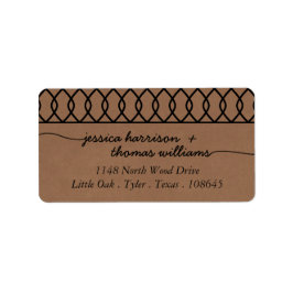 Den moderna Whimsical Kraft Bröllop-samlingen Adressetikett