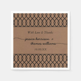 Den moderna Whimsical Kraft Bröllop-samlingen Pappersservett