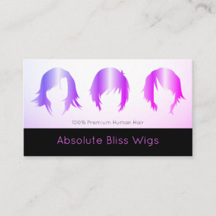 Den moderna wigen shoppar hairstylisten visitkort