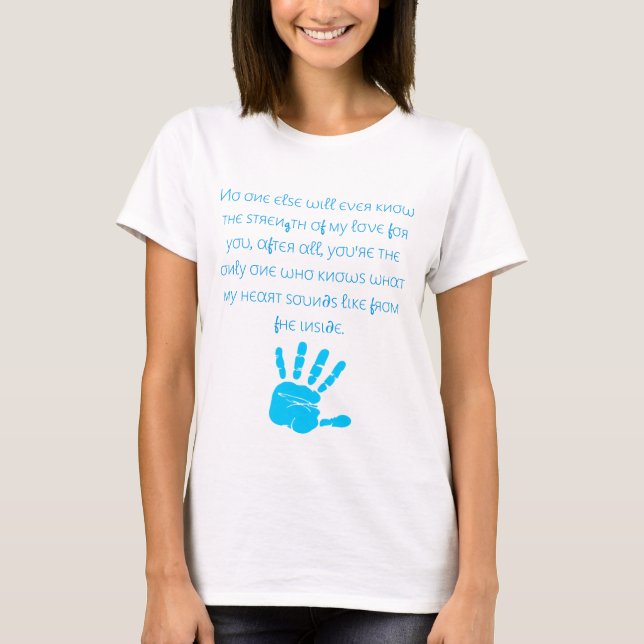 Den moderskapT-tröja/pojken räcker trycket med T Shirt (Framsida)