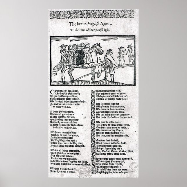 Den Modiga engelska zigenaren" Poster (Framsidan)