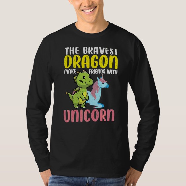 Den Modigare draken Unicorn Magic Creature T Shirt (Framsida)
