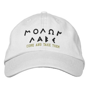 Den Molon Labe KOMEN OCH TAR DEM broderade locket Broderad Keps