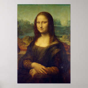 Den Mona Lisa laen Joconde av Leonardo Da Vinci Poster