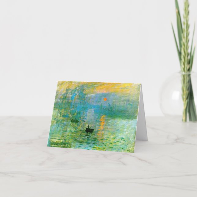 Den Monet Impressionismsoluppgången noterar kortet Kort (Framsida)