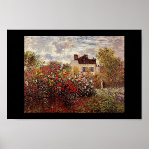 Den Monet trädgården blomstrar den gammala Poster