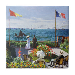 Den Monet trädgården på Sainte Adresse belägge Kakelplatta
