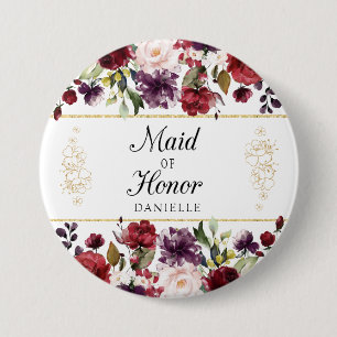 Den Monogrammed Burgundy salighetmaid of honor Knapp