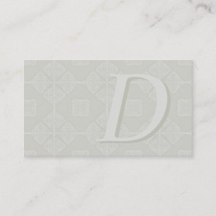 Den Monogrammed klassikern skuggar av Visitkort