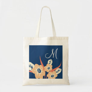 Den Monogrammed totoHänga lösBlommigten monogramen Tygkasse