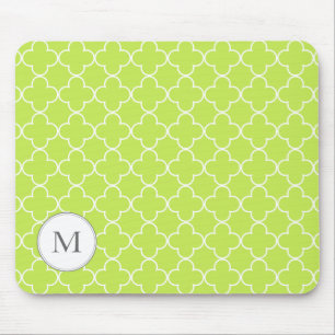 Den MonogramQuatrefoil musen vadderar - limefrukt Musmatta
