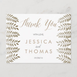 Den monokroma ormbunkskogsbröllopssamlingen vykort