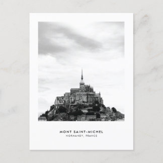 Den Mont SaintMichel frankrikemonokromen reser Helg Vykort