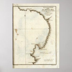 Den Monterey fjärden och peninsulan Poster