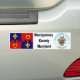 Den Montgomery County MD-flagga och förseglar Bildekal (On Car)