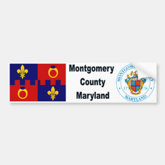 Den Montgomery County MD-flagga och förseglar Bildekal