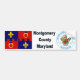 Den Montgomery County MD-flagga och förseglar Bildekal (Framsidan)