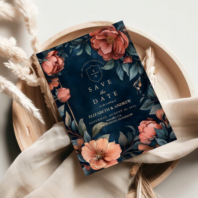 Den Moody gotiska Blommigten Bröllop Spara Datumet (Skapare uppladdad)