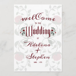 Den Moody serviceordern för Gothic Bröllop Röd ros Program