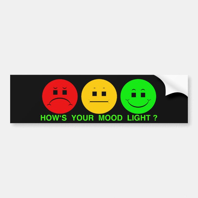 Den moody StoplightTriomooden tänder Bildekal (Framsidan)