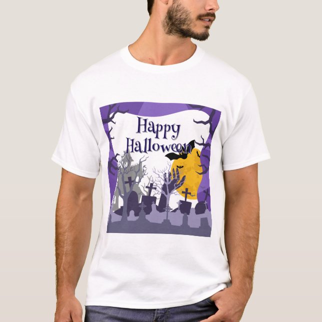 Den Mörk hemsökta kammaren Halloween T Shirt (Framsida)