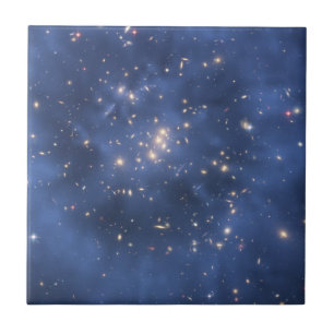 Den mörka materiaringen och galaxen samla i en kakelplatta