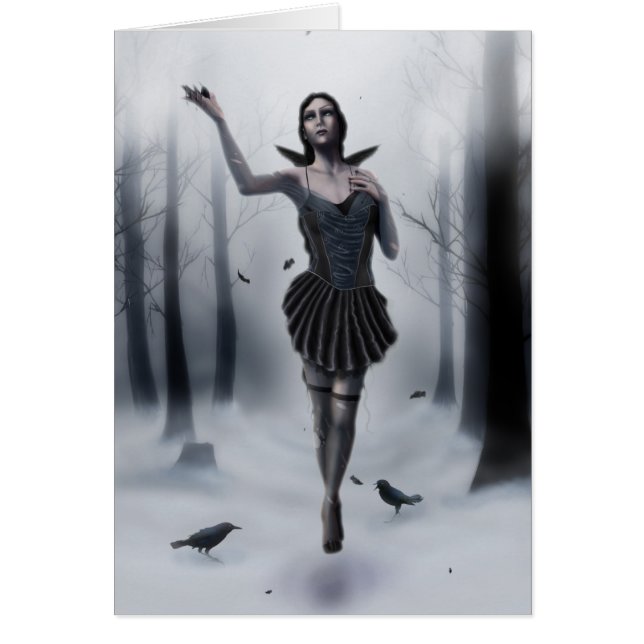 Den mörka musan hälsningskort (Framsidan)