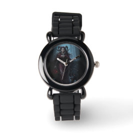 Den mörkröda Ridning Hatten Armbandsur