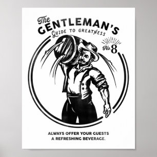 "Den morliges guide to Greatness" Man Cave Beer Poster