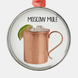 Den Moscow mulen förkopprar Poly geometrisk desig Julgransprydnad Metall