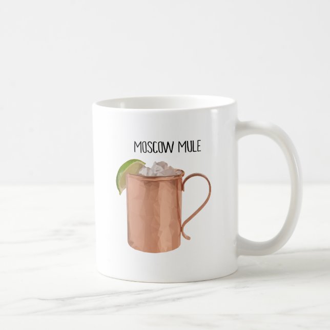 Den Moscow mulen förkopprar Poly geometrisk design Kaffemugg (Höger)