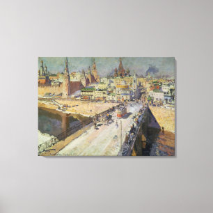 Den Moskva floden överbryggar, 1914 Canvastryck