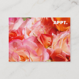 Den möte påminnelsen Cards rosa rosblommor Tidsbeställning Kort