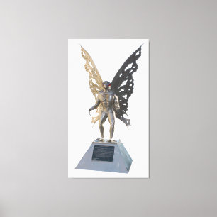 Den Mothman statyn från pekar angenäma West Canvastryck