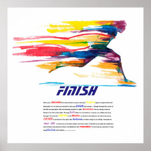 Den Motivational affischen för fullföljande Poster