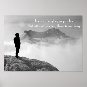 Den Motivational ord för övar och Perserverance Poster