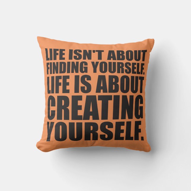 Den Motivational ord - skapa sig Yourself Kudde (Framsida)