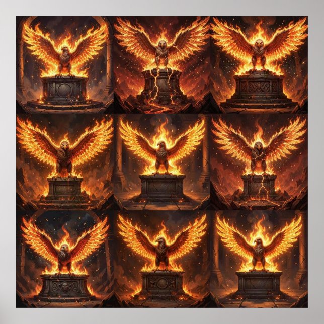 Den Motståndskraftiga Flammans Altare Poster (Framsidan)