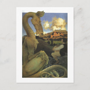 Den motvilliga draken, Maxfield Parrish-Bran Vykort