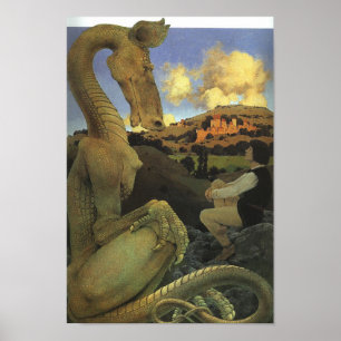 Den motvilliga draken, Maxfield Parrish Poster