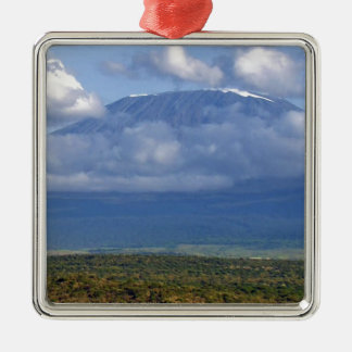 Den Mount Kilimanjaro Tanzania landmarken landskap Julgransprydnad Metall